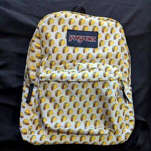 JanSport Superbreak “Tacolicious” Backpack  Rare and Out of Print